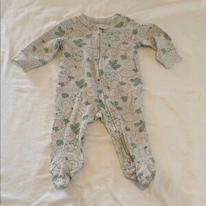 Carter's Floral Print Kids Footie - Green and Pink